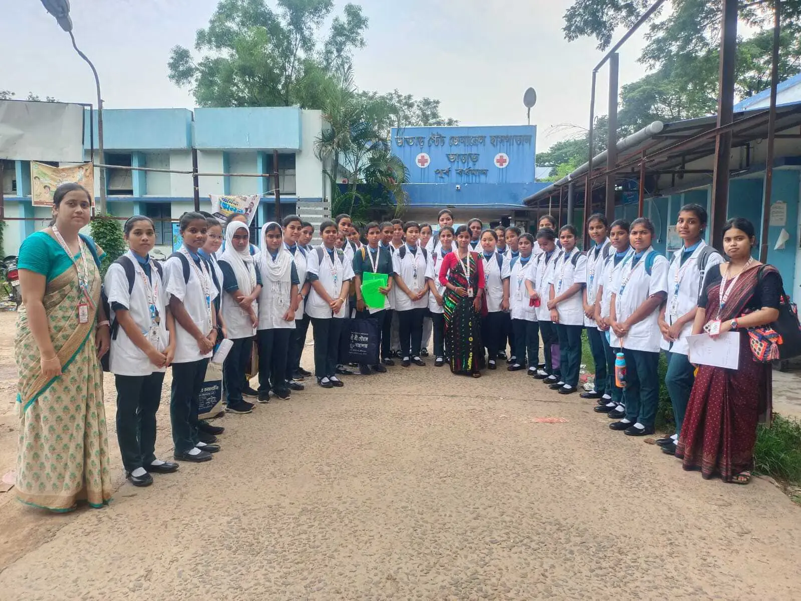 Nursing students in clinical training